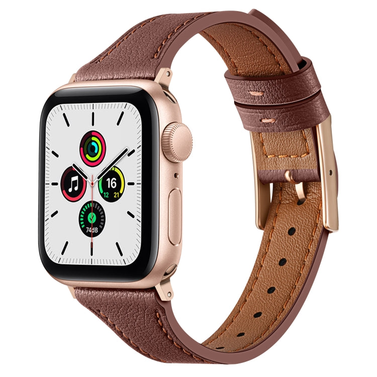 Genuine Leather Breathable Watch Band For Apple Watch