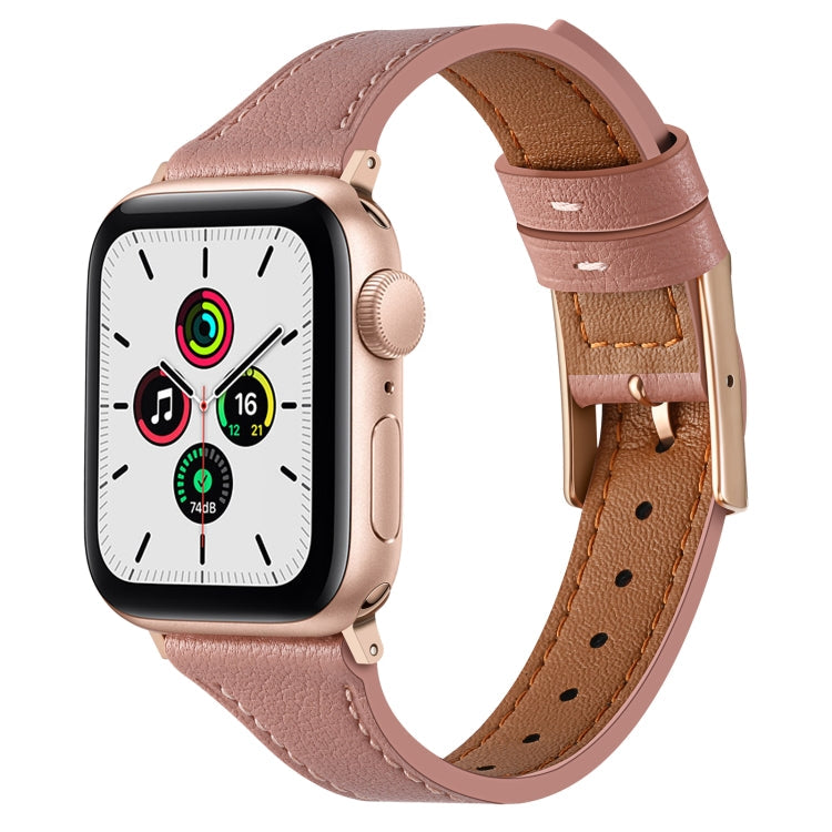 Genuine Leather Breathable Watch Band For Apple Watch