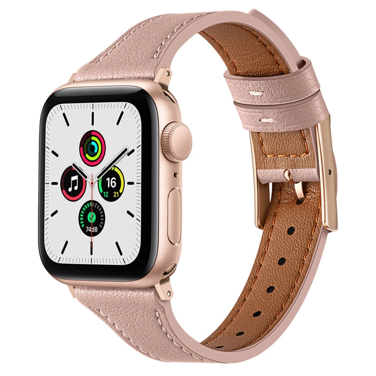 Genuine Leather Breathable Watch Band For Apple Watch