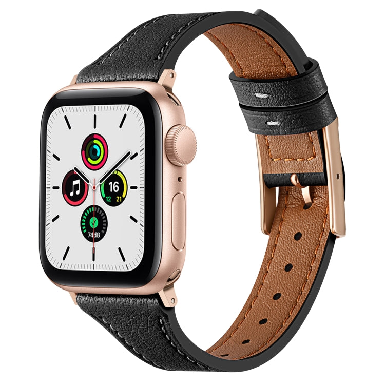 Genuine Leather Breathable Watch Band For Apple Watch