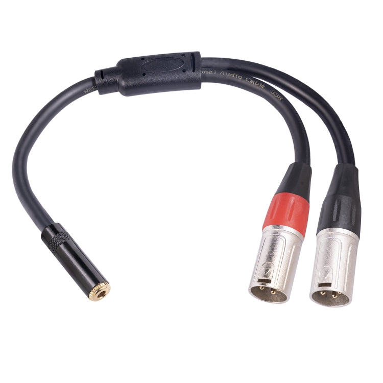 TC227YXK402-03 3.5mm Female to Dual XLR 3pin Male Audio Cable, Length: 30cm