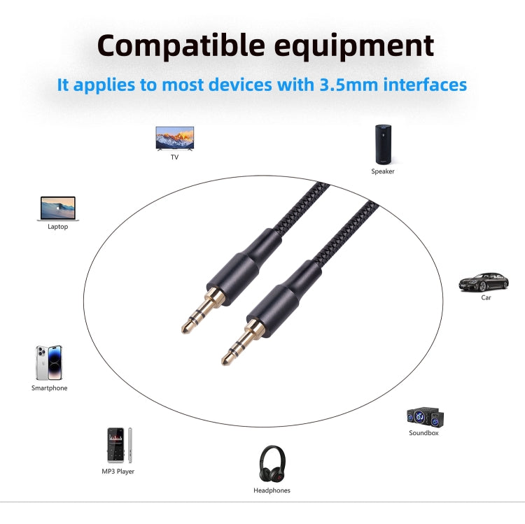 2130 3.5mm Male to 3.5mm Male Audio Cable, Length: 1m Reluova