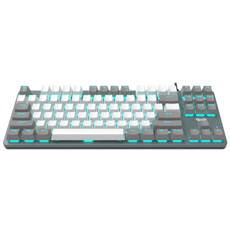 AULA F3287 Wired Color Matching Single Mode 87 Keys Mechanical Keyboard,Green Shaft