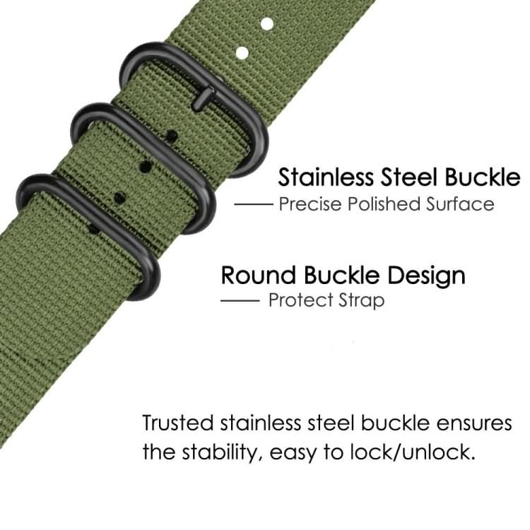 Three-ring Steel Buckle Nylon Watch Band