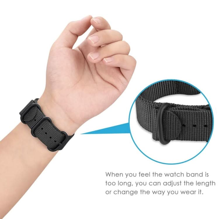 Three-ring Steel Buckle Nylon Watch Band