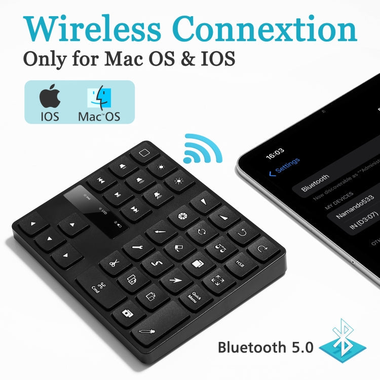 533 Portable Bluetooth 35-Key Wireless Numeric Keyboard