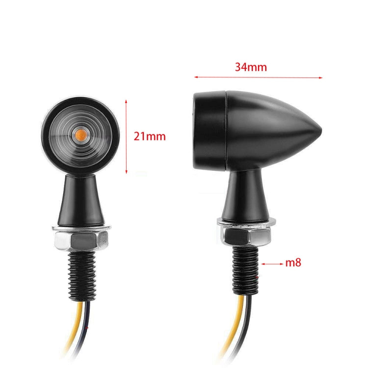 For Kawasaki / Suzuki / Yamaha / Honda T-S002 1 Pair Motorcycle LED Mini Turn Signal Metal Retro Signal Light ÎҵÄÉ̵ê