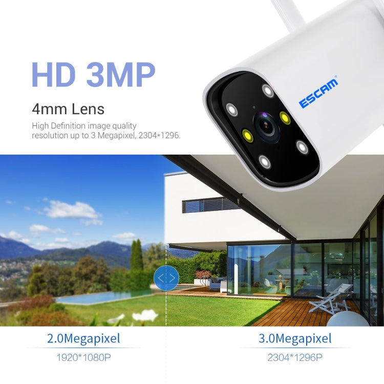 ESCAM PT301 3MP 1296P HD Indoor Wireless PTZ IP Camera IR Night Vision AI Humanoid Detection Home Security CCTV Monitor