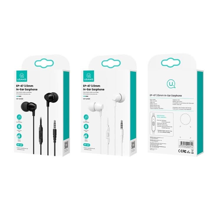 USAMS US-SJ594 EP-47 3.5mm In-Ear Wired Earphone, Length: 1.2m