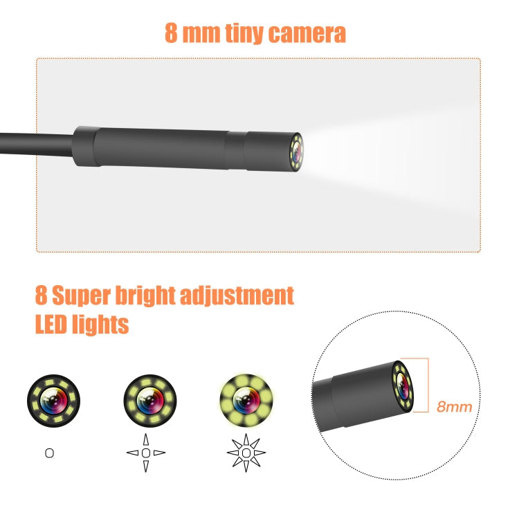 P40 8mm HD Waterproof Portable Integrated Hand-held Vertical Screen Industry Endoscope Reluova