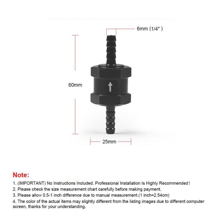 Car  Aluminium Alloy Fuel Petrol One Way Non Return Check Valve