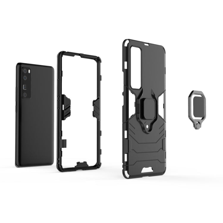 Shockproof PC + TPU Protective Case, with Magnetic Ring Holder