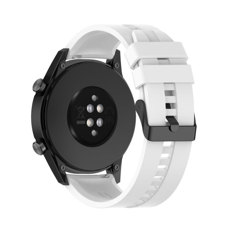 20mm Silicone Black Buckle Watch Band-Reluova