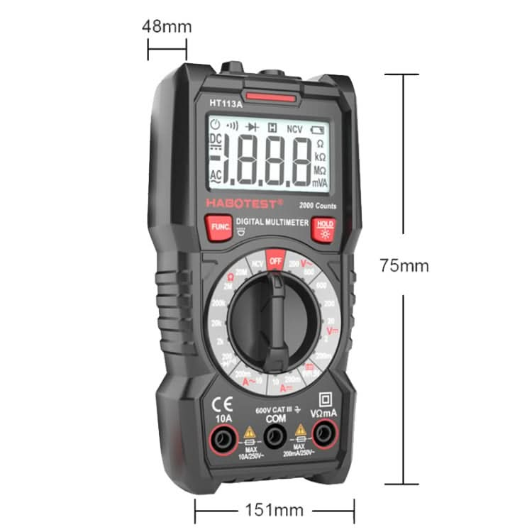 HABOTEST HT113C Automatic Range High-precision Digital Multimeter My Store