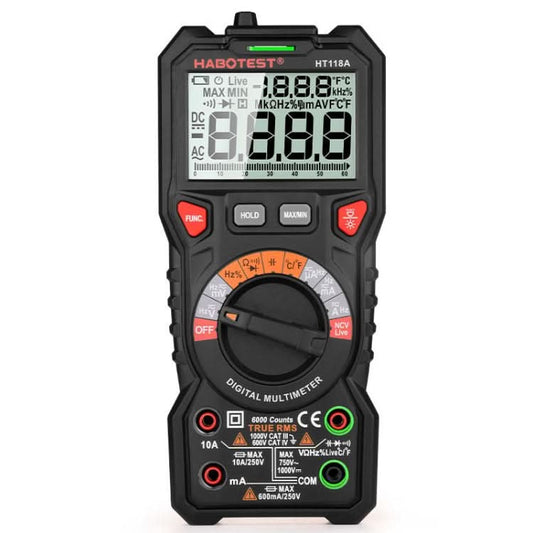 HABOTEST HT118A Handheld Double Backlight High-precision Automatic Digital Multimeter My Store