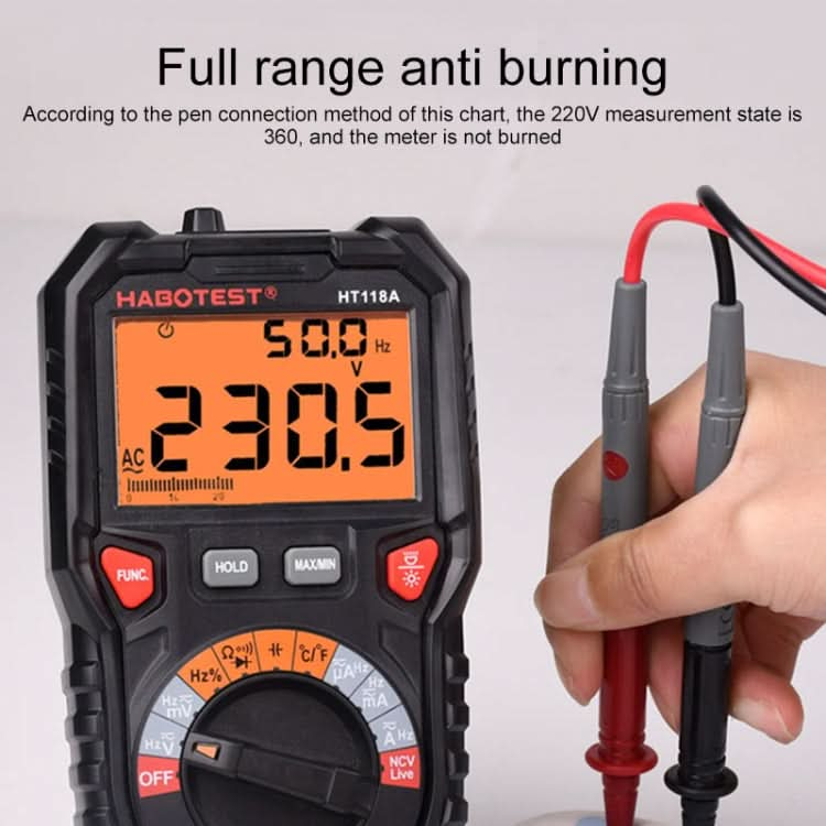 HABOTEST HT118A Handheld Double Backlight High-precision Automatic Digital Multimeter My Store