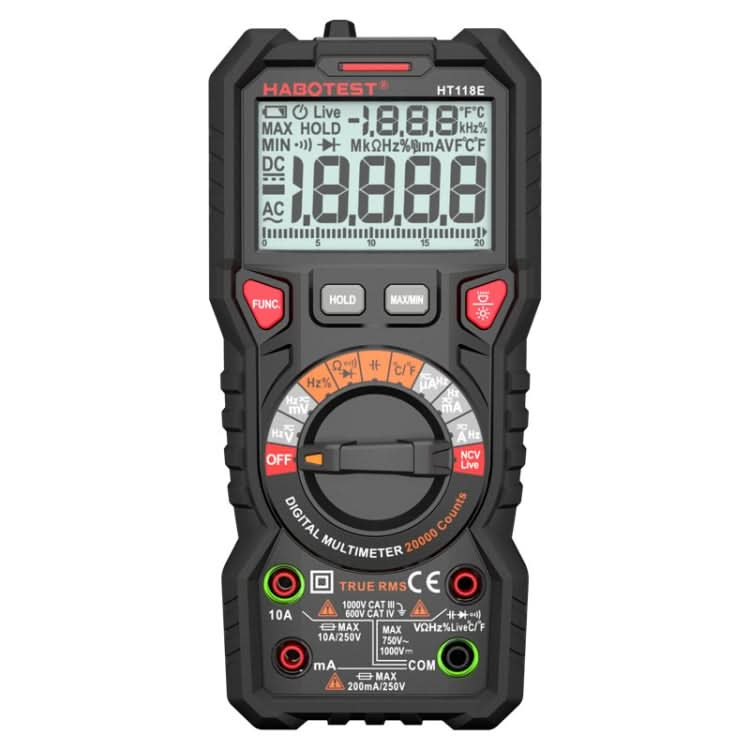 HABOTEST HT118E Handheld High-precision Full Gear Fire Prevention Digital Multimeter My Store