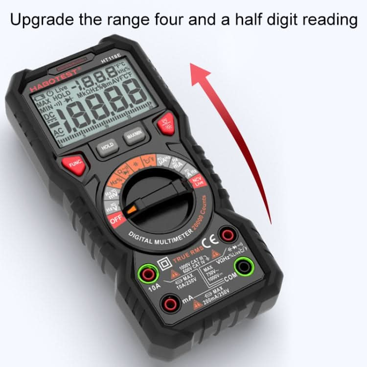 HABOTEST HT118E Handheld High-precision Full Gear Fire Prevention Digital Multimeter My Store