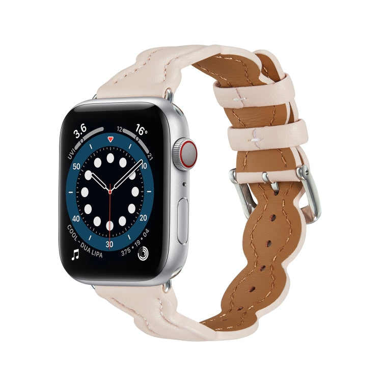 Genuine Leather Breathable Watch Band For Apple Watch