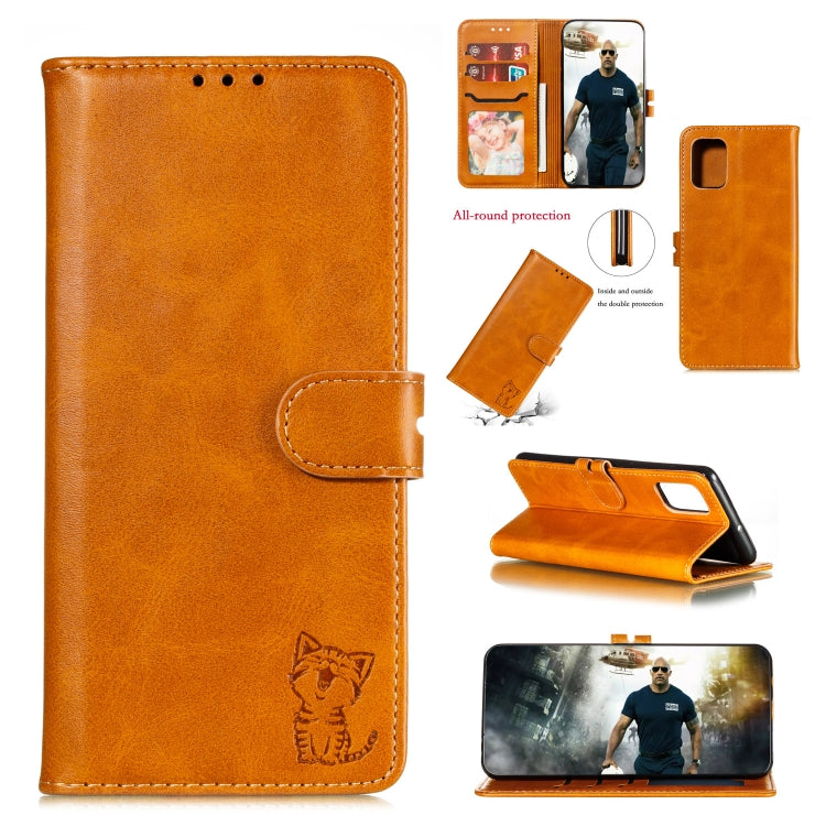 Embossed Happy Cat Pattern Horizontal Flip Leather Case with Holder & Card Slots & Wallet, Series 3 My Store