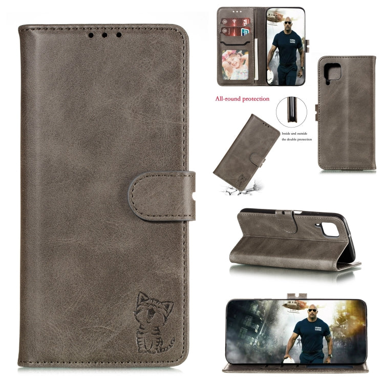 Embossed Happy Cat Pattern Horizontal Flip Leather Case with Holder & Card Slots & Wallet, Series 4