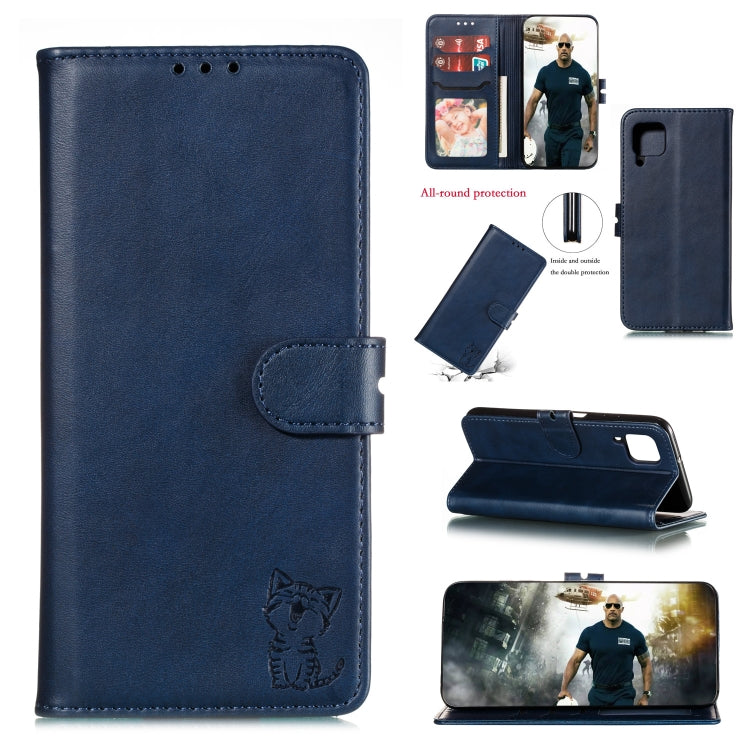 Embossed Happy Cat Pattern Horizontal Flip Leather Case with Holder & Card Slots & Wallet, Series 4