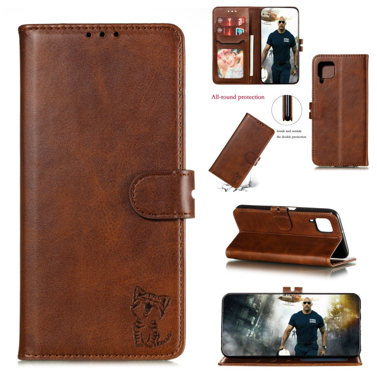 Embossed Happy Cat Pattern Horizontal Flip Leather Case with Holder & Card Slots & Wallet, Series 4