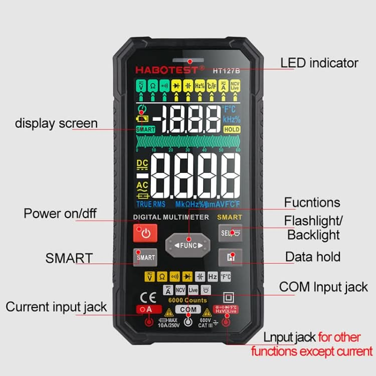 HABOTEST HTI27B Digital Multimeter My Store