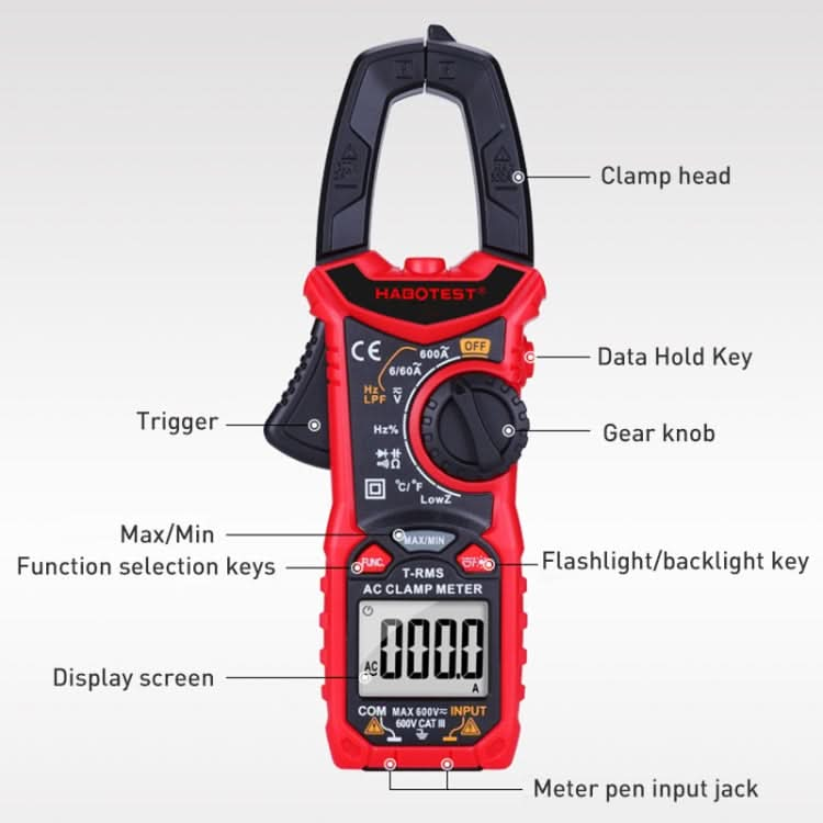 HABOTEST HT206A High Precision Digital Clamp Multimeter My Store