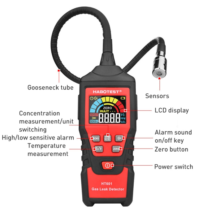 HABOTEST HT601A Combustible Gas Detector Thousand Battery Model