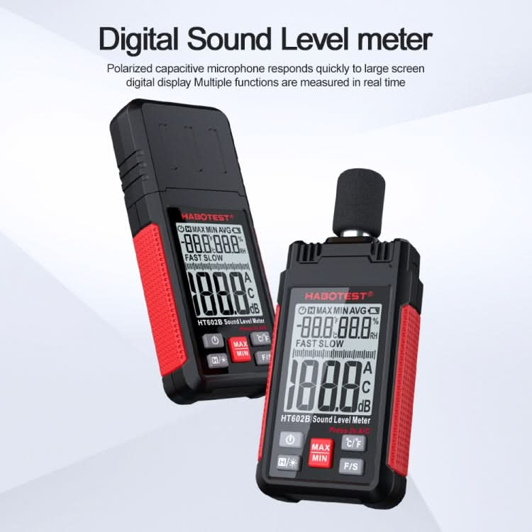 HABOTEST HT602B Multifunctional Digital Display Noise Decibel Tester My Store