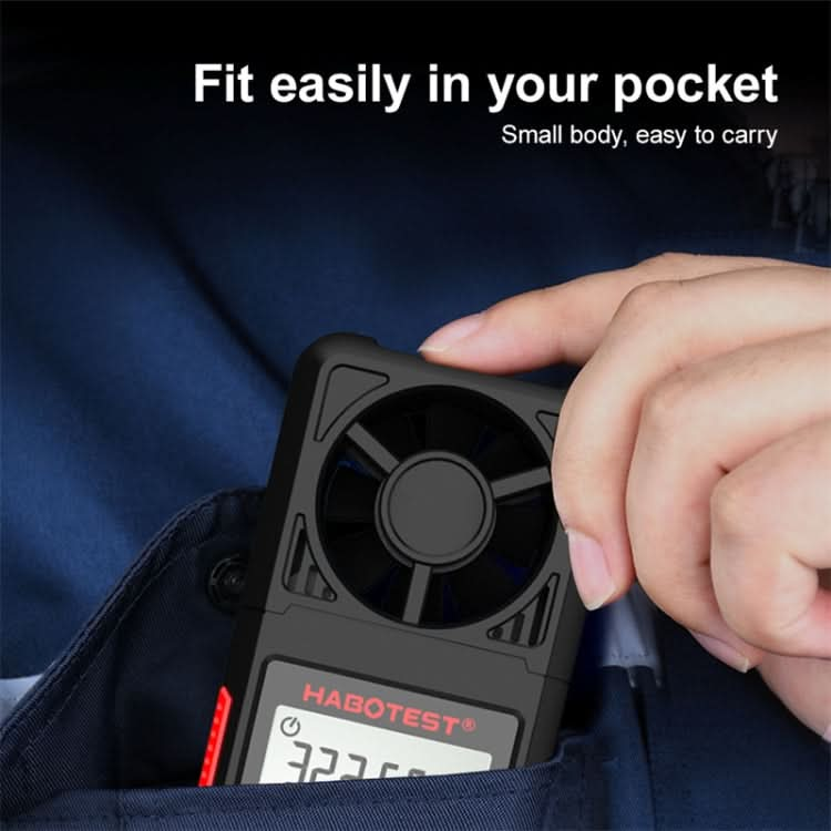 HABOTEST HT605 Portable Intelligent Digital Display Handheld Wind Speed Tester My Store