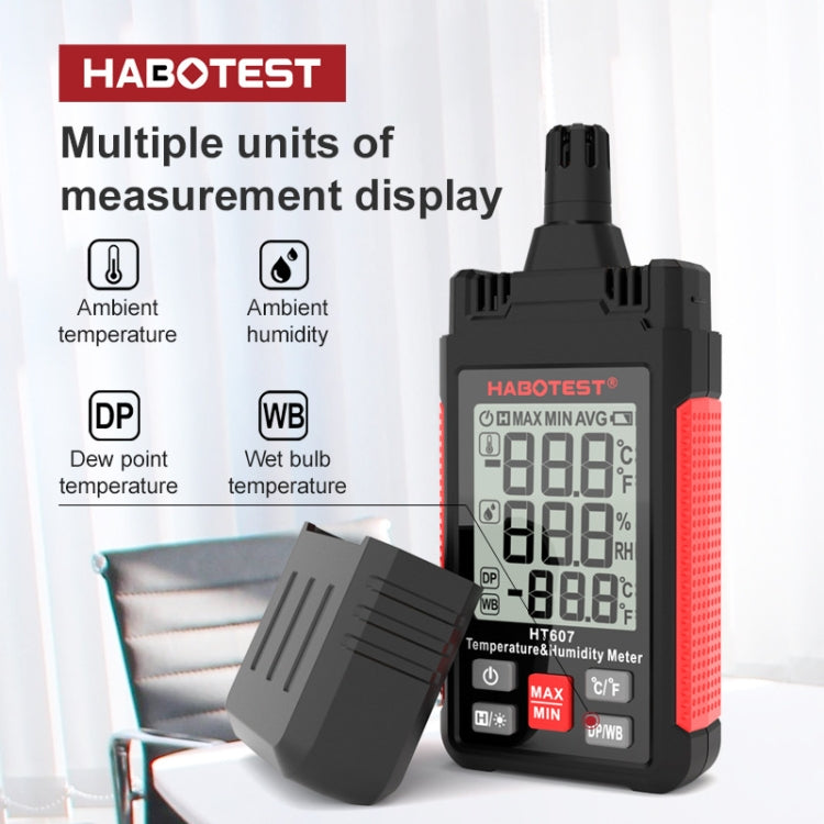 HABOTEST HT607 Portable Handheld Temperature Humidity Tester