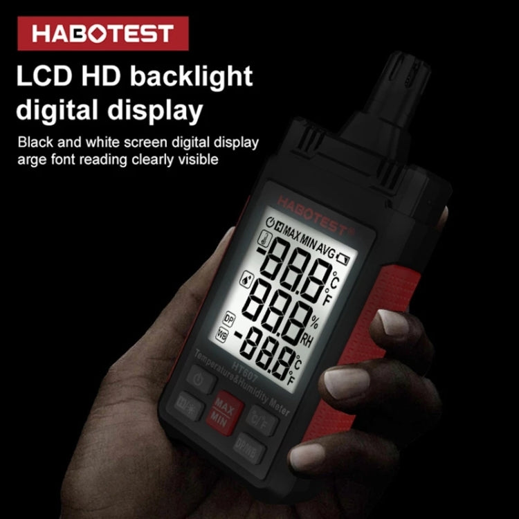 HABOTEST HT607 Portable Handheld Temperature Humidity Tester