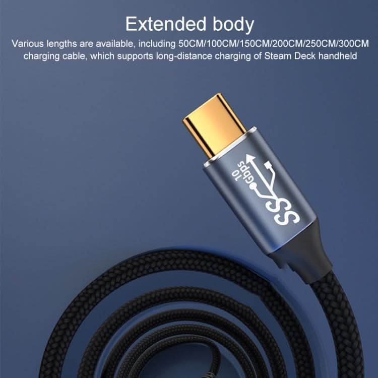 For Steam Deck Gen2 100W USB-C/Type-C Male to USB-C/Type-C Male Stereo Curved Data Cable Reluova