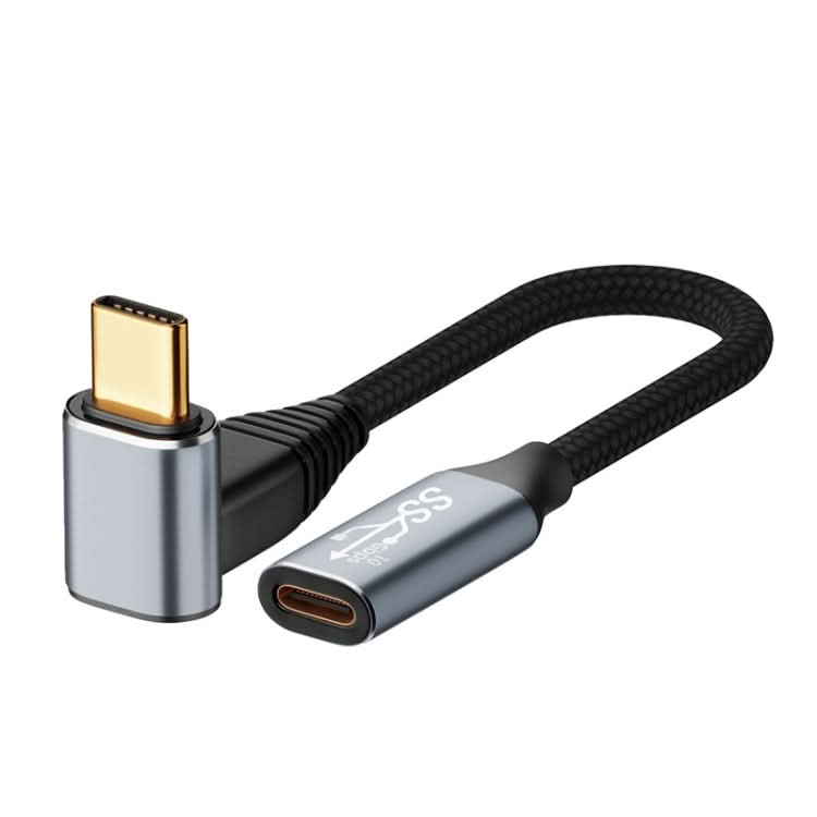 For Steam Deck Gen 100W USB-C/Type-C Male to USB-C/Type-C Female Stereo Curved Extension Cable Reluova