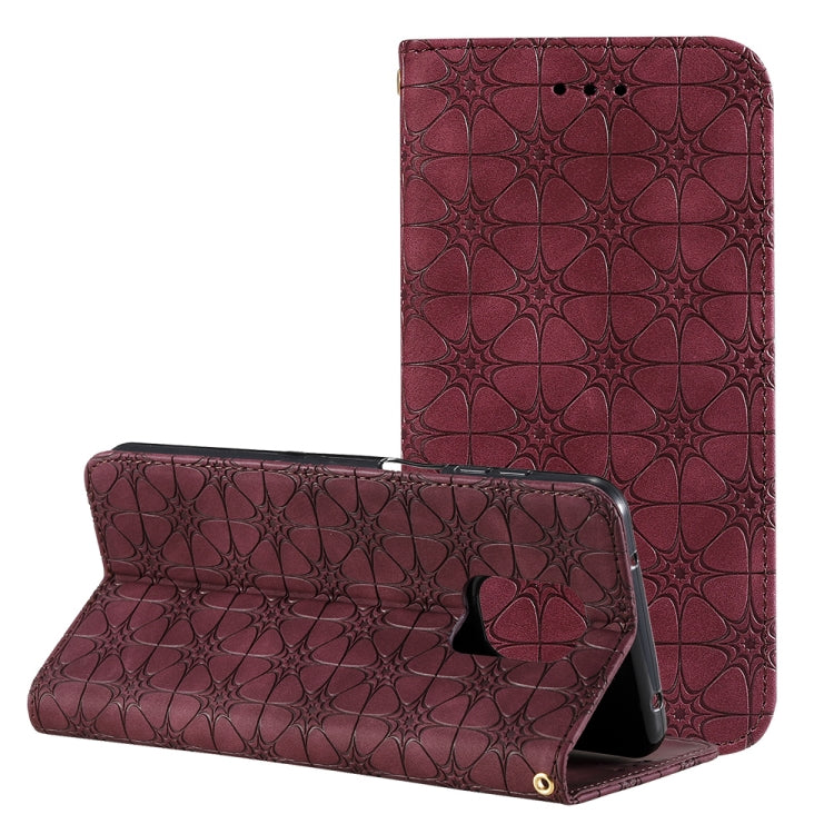 Lucky Flowers Embossing Pattern Magnetic Horizontal Flip Leather Case with Holder & Card Slots, Series 3 My Store