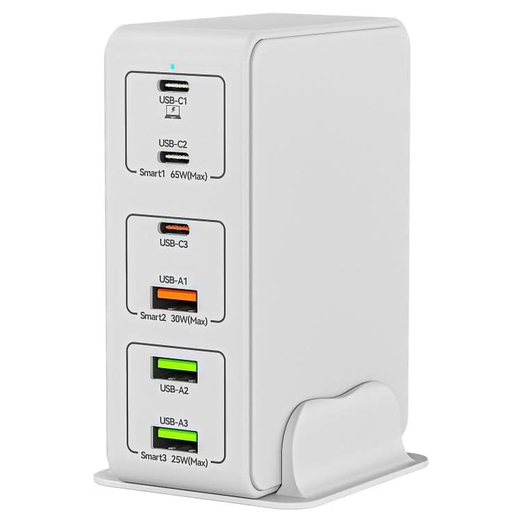 818H 120W Type-C + USB 6-Ports Desktop Fast Charger