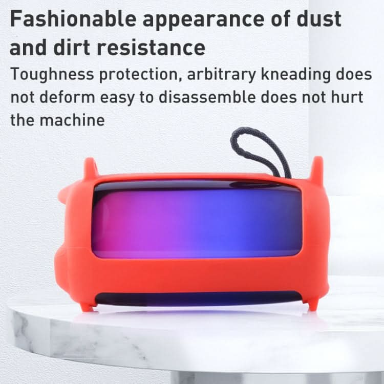 Colorful Light Effect Bluetooth Speaker Silicone Case with Shoulder Strap