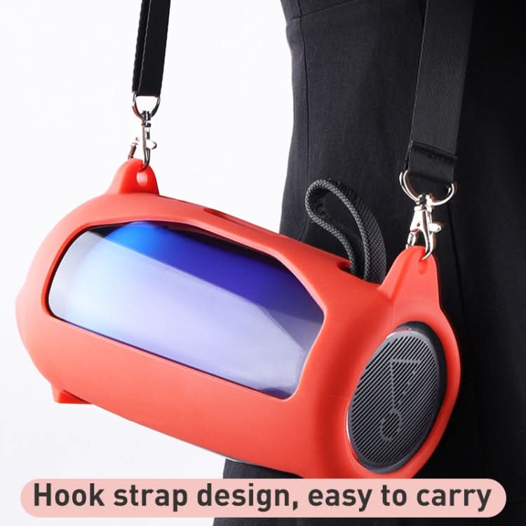 Colorful Light Effect Bluetooth Speaker Silicone Case with Shoulder Strap