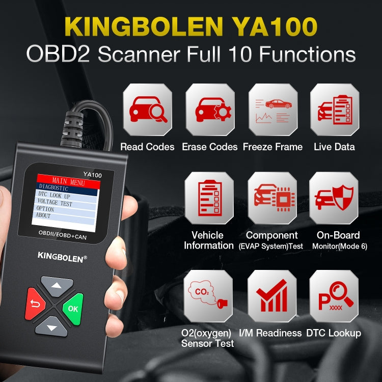 KINGBOLEN YA100 OBD2 Car Engine Fault Diagnosis Tool