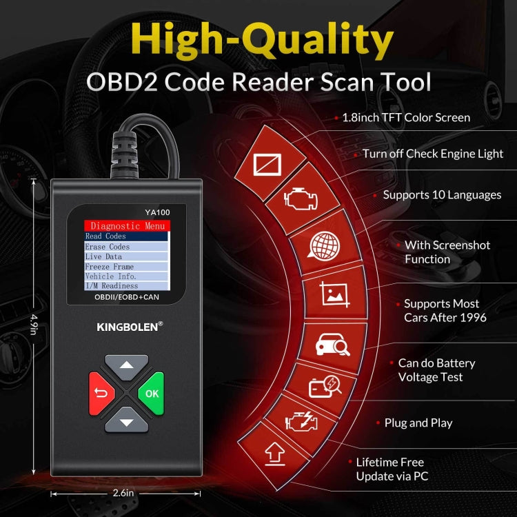 KINGBOLEN YA100 OBD2 Car Engine Fault Diagnosis Tool ÎҵÄÉ̵ê