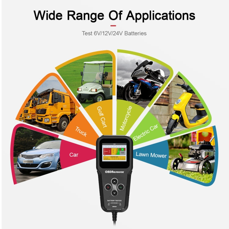 OBDResource BM520 6V 12V Car Digital Load Battery Tester