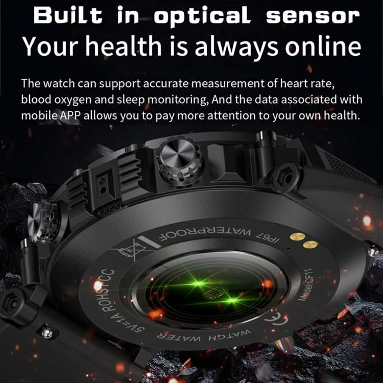 CF11 1.39 inch Waterproof Smart Sports Wristband Support Heart Rate Monitoring / Blood Pressure Monitoring