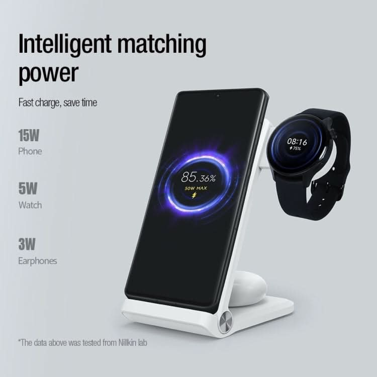 NILLKIN 3 in 1 Wireless Charger with Xiaomi S1 Pro Watch Charger