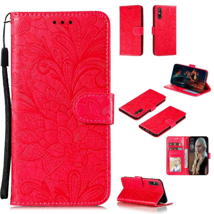 Lace Flower Embossing Pattern Horizontal Flip Leather Case , with Holder & Card Slots & Wallet & Photo Frame & Lanyard, Series 3