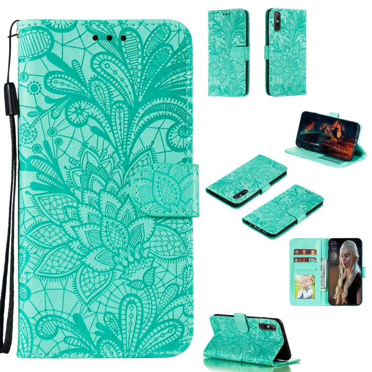 Lace Flower Embossing Pattern Horizontal Flip Leather Case , with Holder & Card Slots & Wallet & Photo Frame & Lanyard, Series 3