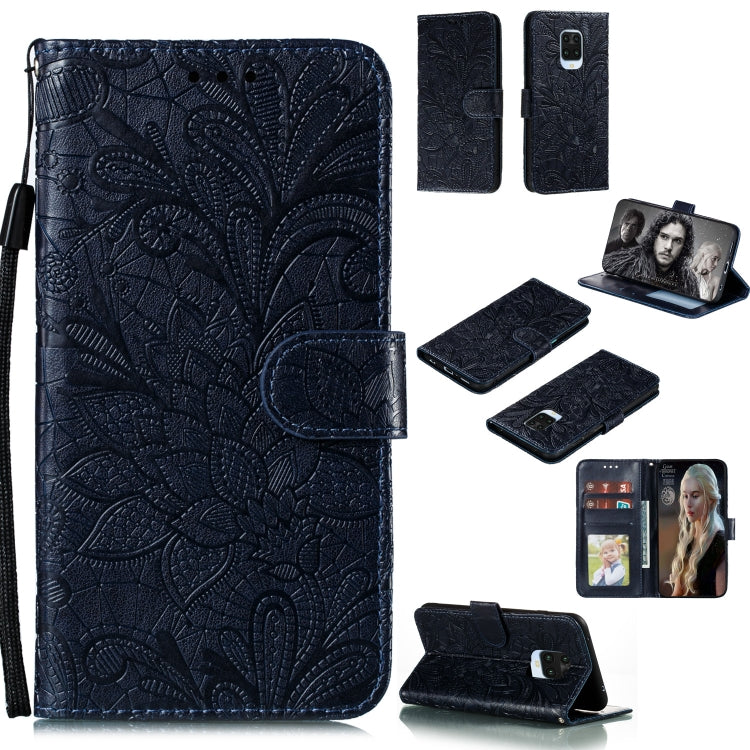 Lace Flower Embossing Pattern Horizontal Flip Leather Case , with Holder & Card Slots & Wallet & Photo Frame & Lanyard, Series 4