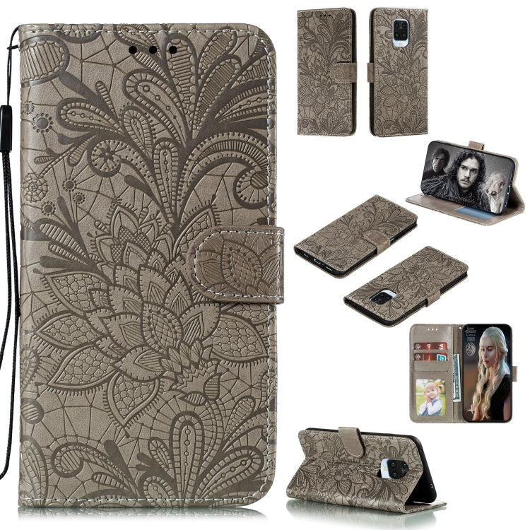 Lace Flower Embossing Pattern Horizontal Flip Leather Case , with Holder & Card Slots & Wallet & Photo Frame & Lanyard, Series 4