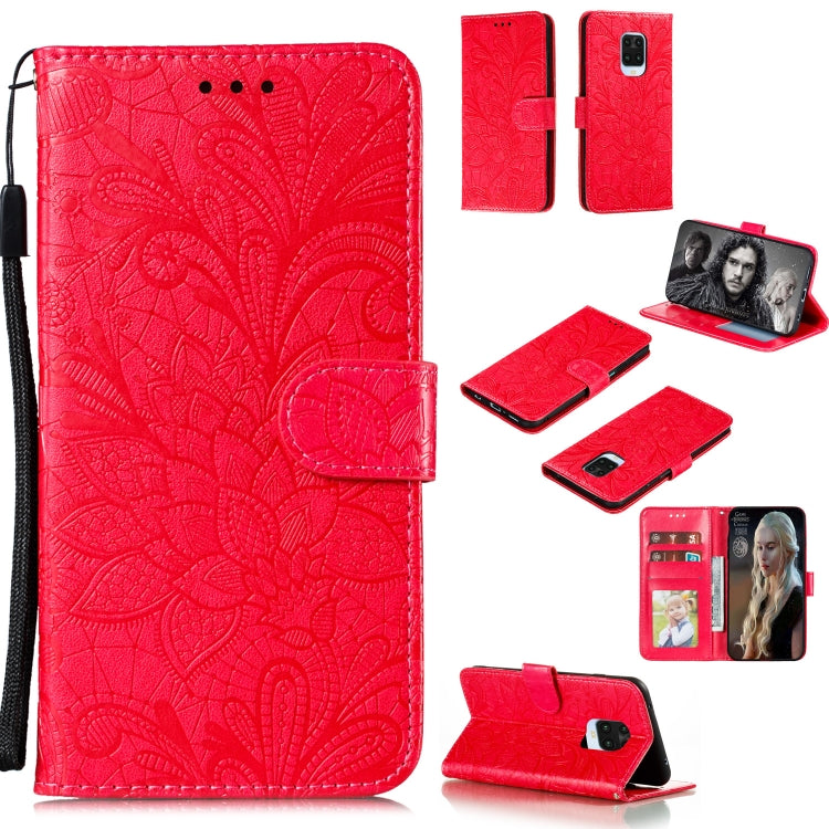 Lace Flower Embossing Pattern Horizontal Flip Leather Case , with Holder & Card Slots & Wallet & Photo Frame & Lanyard, Series 4